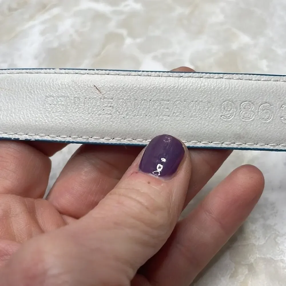 Genuine snakeskin belt
